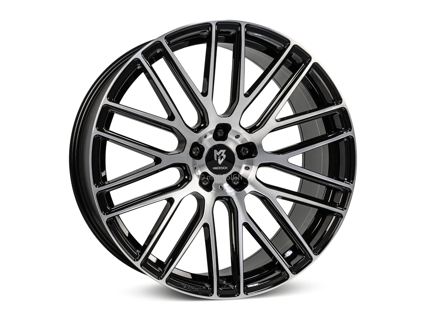 mbDesign Alufelgen MB KV4 22 Zoll - schwarz glänzend poliert