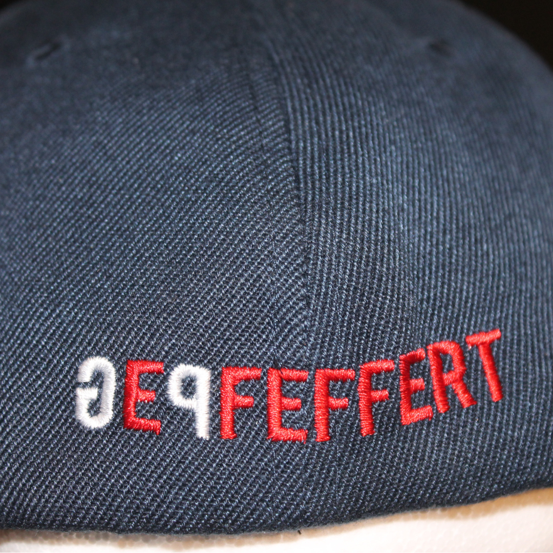 gepfeffert.com® Flexfit-Cap - GEPFEFFERT/dark blue/3D-Stick red - gepfeffert.com
