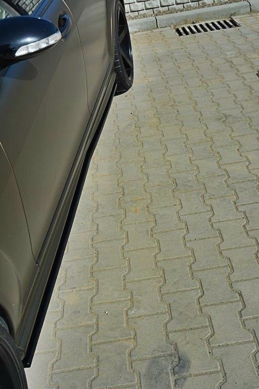 Seitenschweller Ansatz für MERCEDES S-KLASSE W221 AMG LWB schwarz Hochglanz