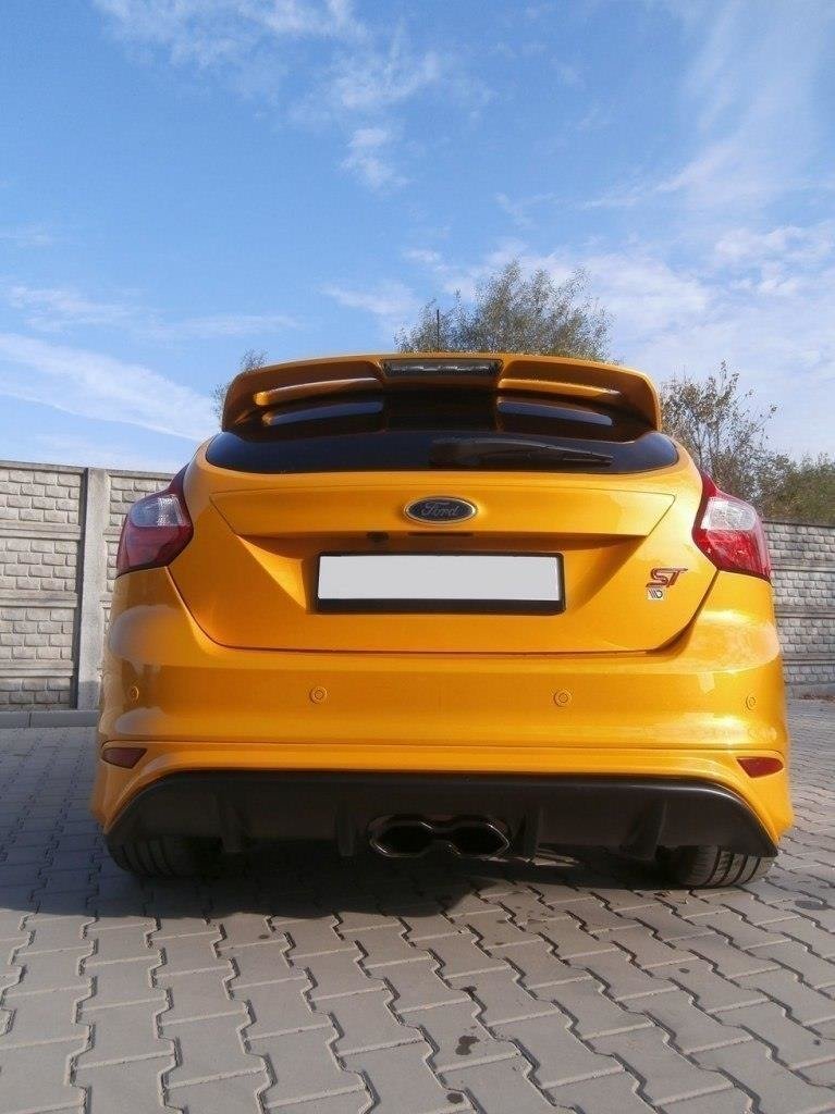 Diffusor Heck Ansatz für Ford Focus ST Mk3 (RS Look) schwarz Hochglanz