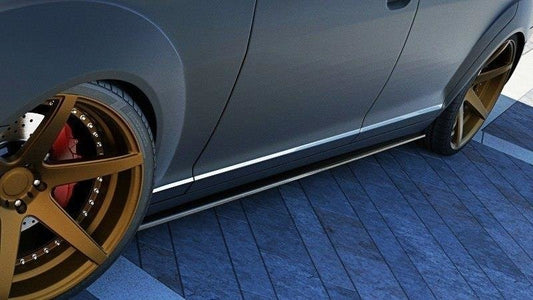 Seitenschweller Ansatz für MERCEDES S-KLASSE W221 LONG schwarz Hochglanz