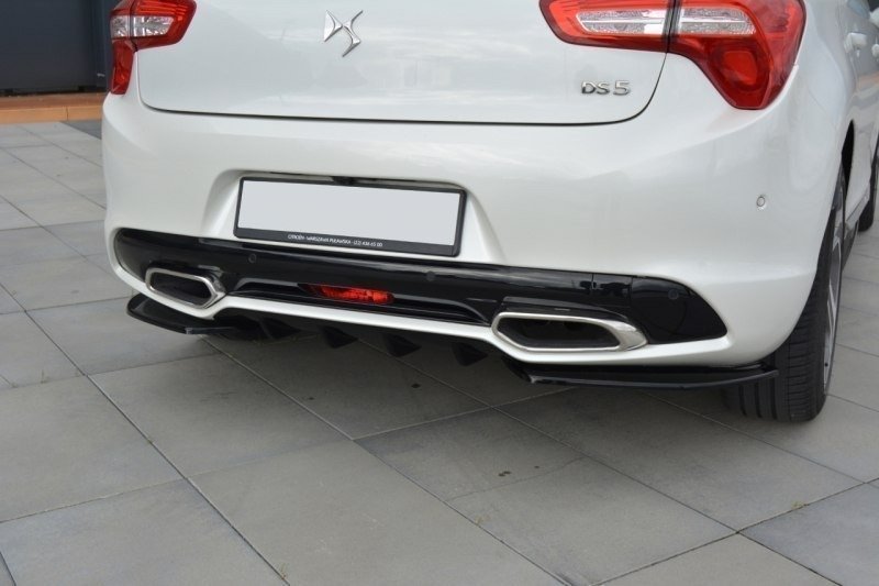Heck Ansatz Flaps Diffusor für CITROEN DS5 FACELIFT, PREFACE schwarz matt