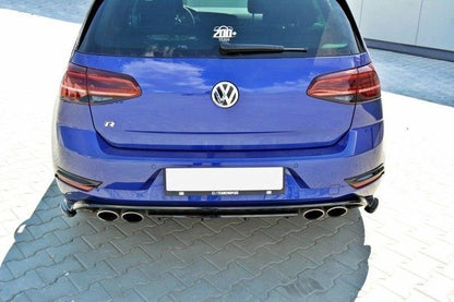 Heck Ansatz Flaps Diffusor für VW Golf 7 R / R-Line Facelift schwarz matt
