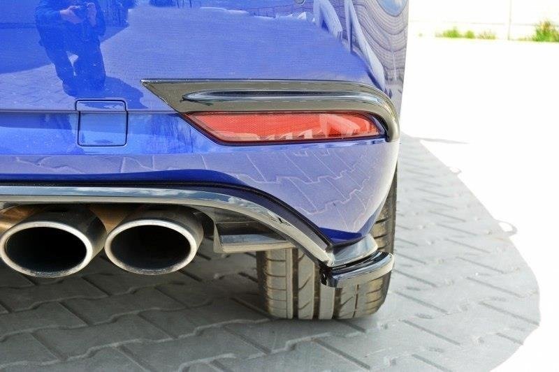 Heck Ansatz Flaps Diffusor für VW Golf 7 R / R-Line Facelift schwarz matt