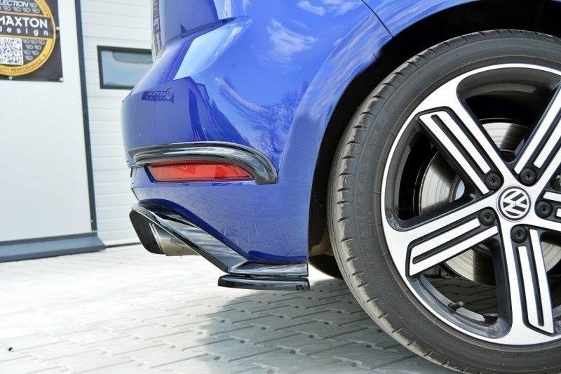 Heck Ansatz Flaps Diffusor für VW Golf 7 R / R-Line Facelift schwarz matt