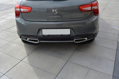 Heck Ansatz Flaps Diffusor für CITROEN DS5 FACELIFT, PREFACE schwarz matt