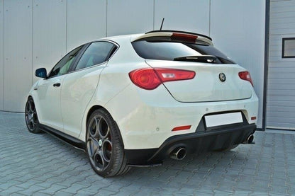 Heck Ansatz Flaps Diffusor für Alfa Romeo Giulietta Zender schwarz Hochglanz