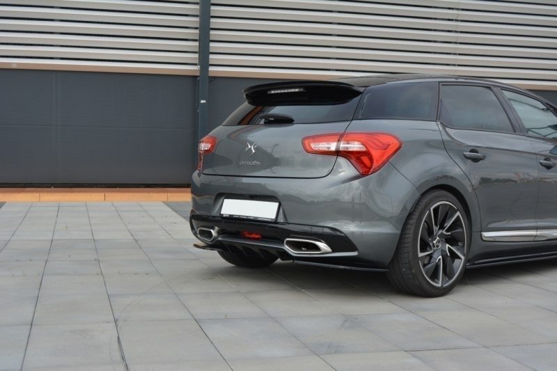 Heck Ansatz Flaps Diffusor für CITROEN DS5 FACELIFT, PREFACE schwarz matt