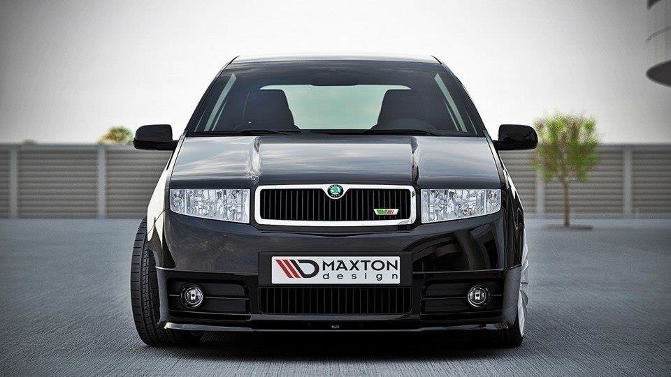 Front Ansatz für Skoda Fabia RS Mk1 schwarz Hochglanz