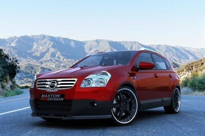 Front Ansatz für NISSAN QASHQAI vor Facelift schwarz Hochglanz