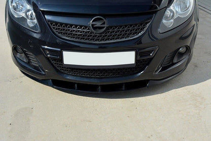 Front Ansatz für OPEL CORSA D NÜRBURG (FÜR OPC / VXR STOßSTANGE) schwarz Hochglanz