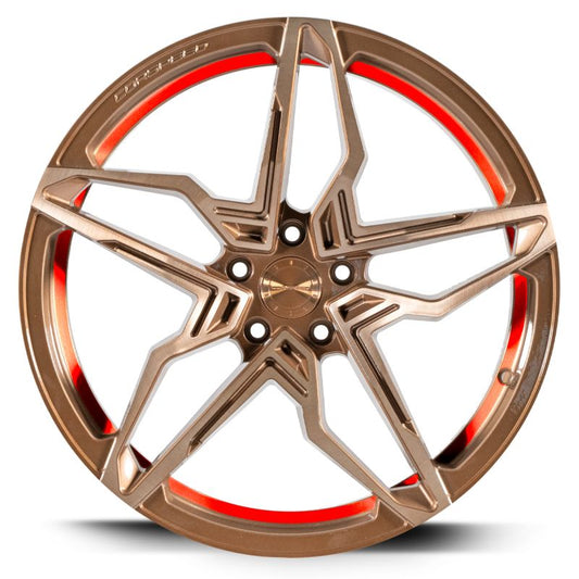 Corspeed KHARMA Higloss-Bronze brushed Surface undercut Trimline red - gepfeffert.com