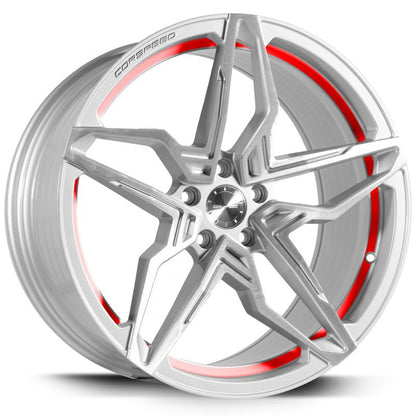 Corspeed KHARMA Silver-brushed-Surface undercut Trimline red - gepfeffert.com