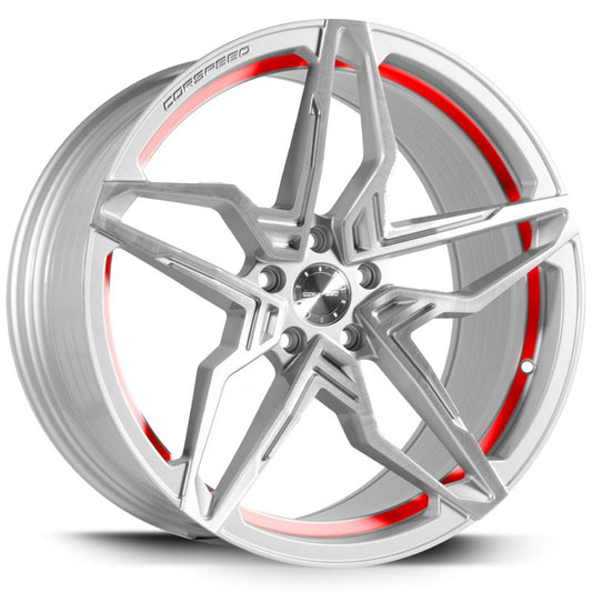 Corspeed KHARMA Silver-brushed-Surface undercut Trimline red - gepfeffert.com