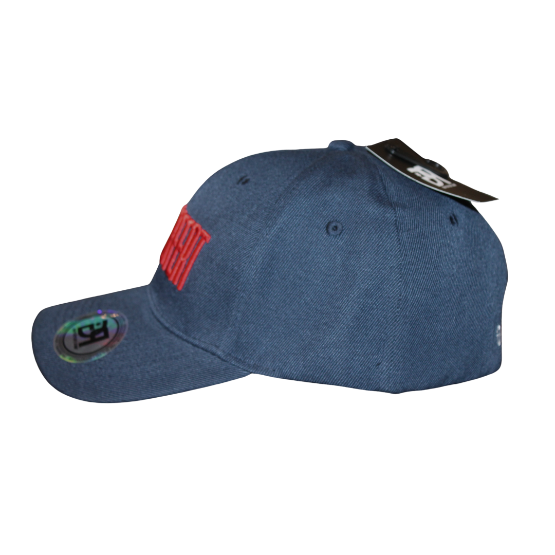 gepfeffert.com® Flexfit-Cap - GEPFEFFERT/dark blue/3D-Stick red - gepfeffert.com
