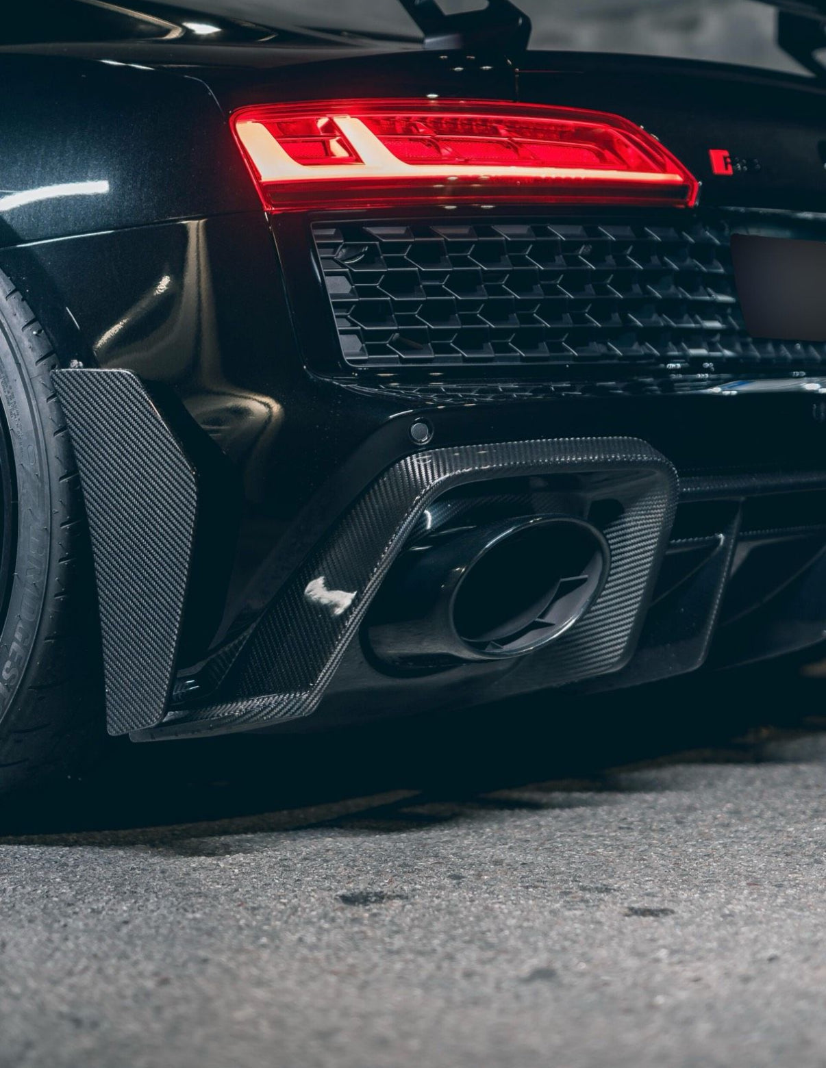 CPG Heckdiffuser mit Sideblades Carbon passend für Audi R8 4s