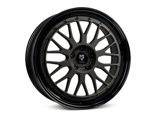 mbDesign Alufelgen MB LV1.2 2-tlg 19 Zoll - schwarz stumpfmatt/schwarz glänzend