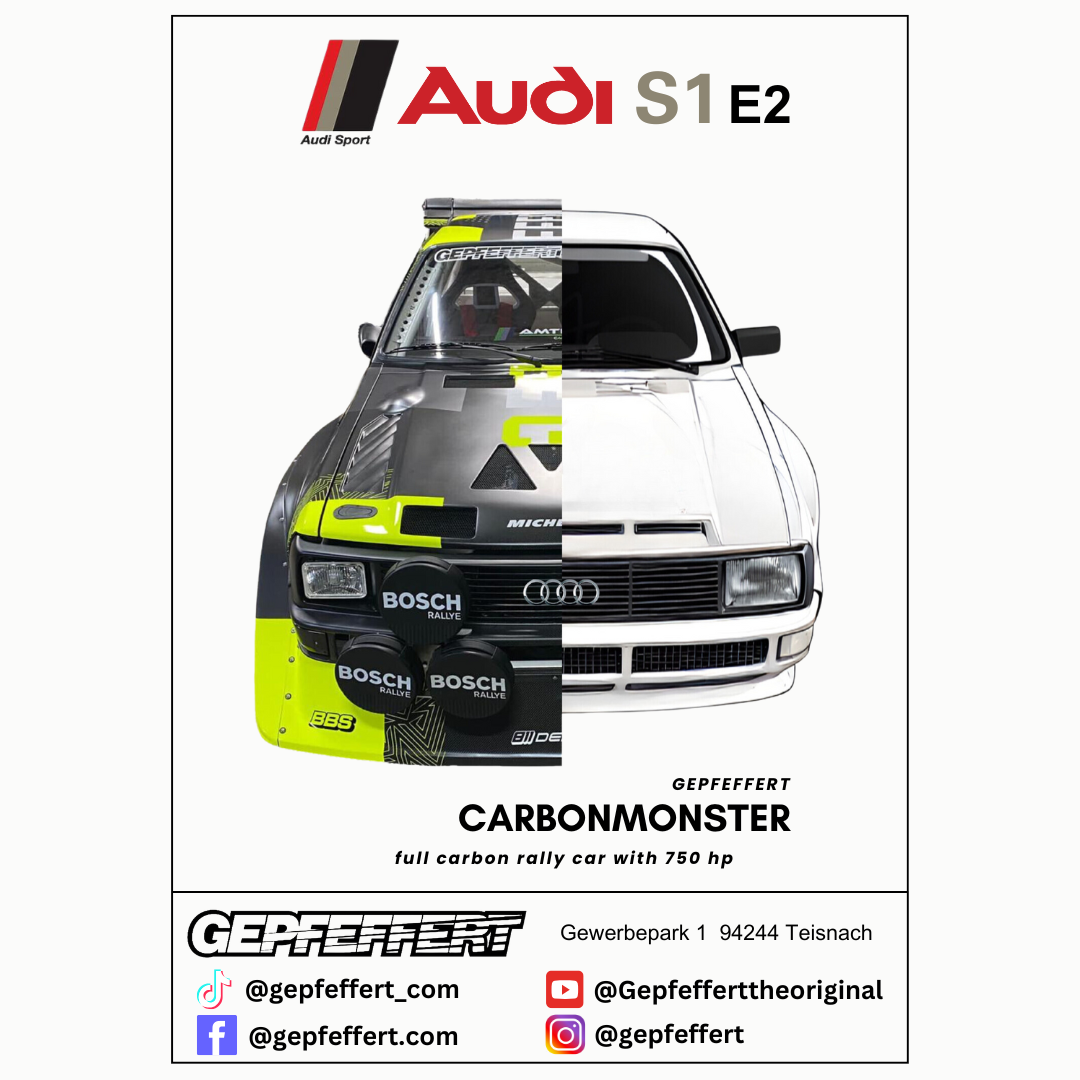 gepfeffert.com® Poster - Carbonmonster Audi S1 E2 DIN A1