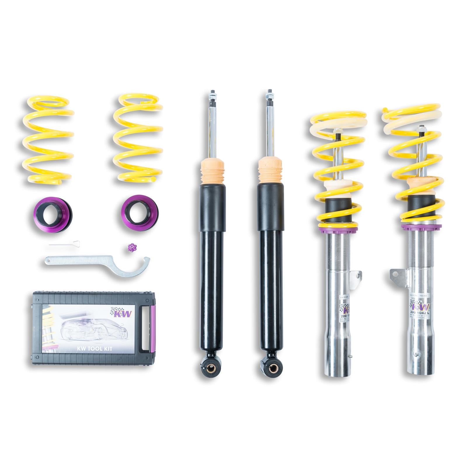 KW V1 Gewindefahrwerk INOX 35-65mm (55mm Klemmung) 1028000N VW GOLF 7 - gepfeffert.com