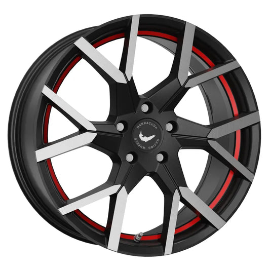 Barracuda Tzunamee EVO Dark Gunmetal brushed undercut Trimline red