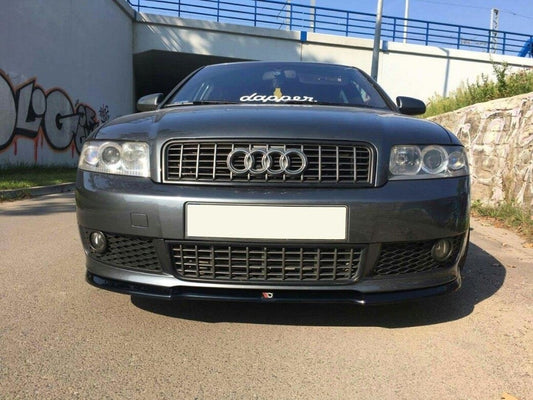 Maxton Cup Spoilerlippe Front Ansatz V.1 für Audi A4 S-Line B6 schwarz Hochglanz