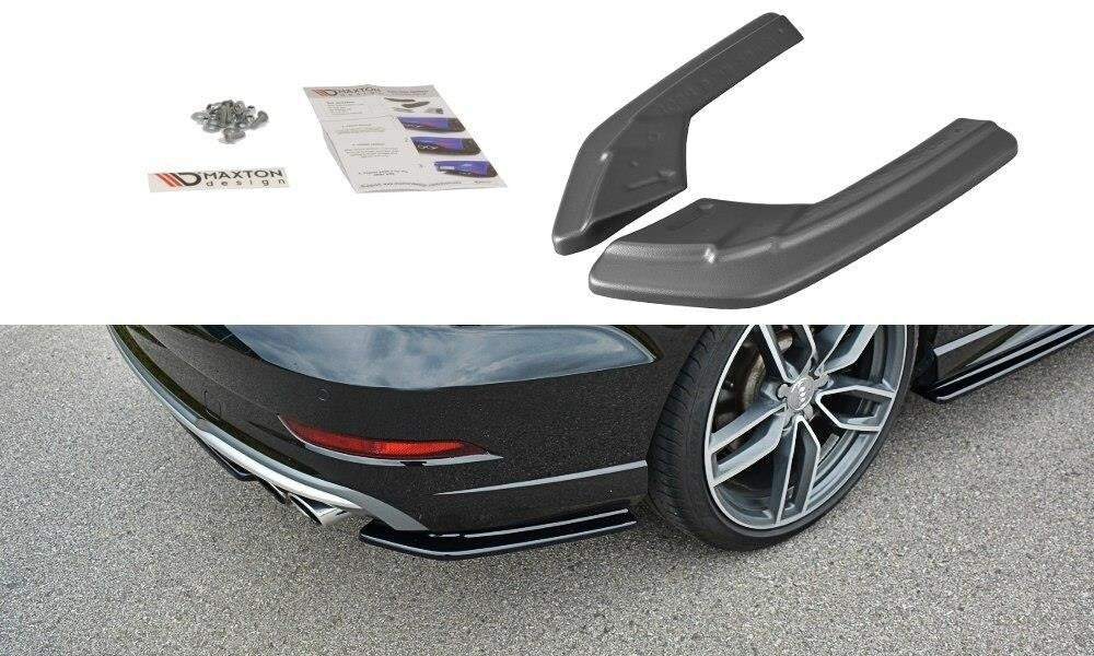 Maxton Heck Ansatz Flaps Diffusor für Audi S3 / A3 S-Line 8V FL Limousine schwarz Hochglanz