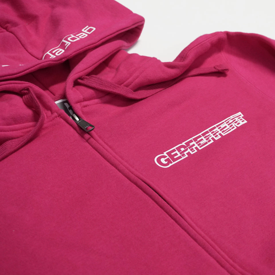 gepfeffert.com® Hoodie-Zipper GRAU/SCHWARZ/PINK ohne Rückenaufdruck - gepfeffert.com