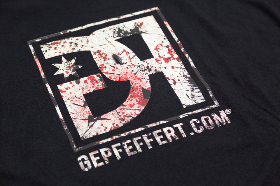 gepfeffert.com® T-Shirt - GP-Logo 'used look' - Schwarz - gepfeffert.com