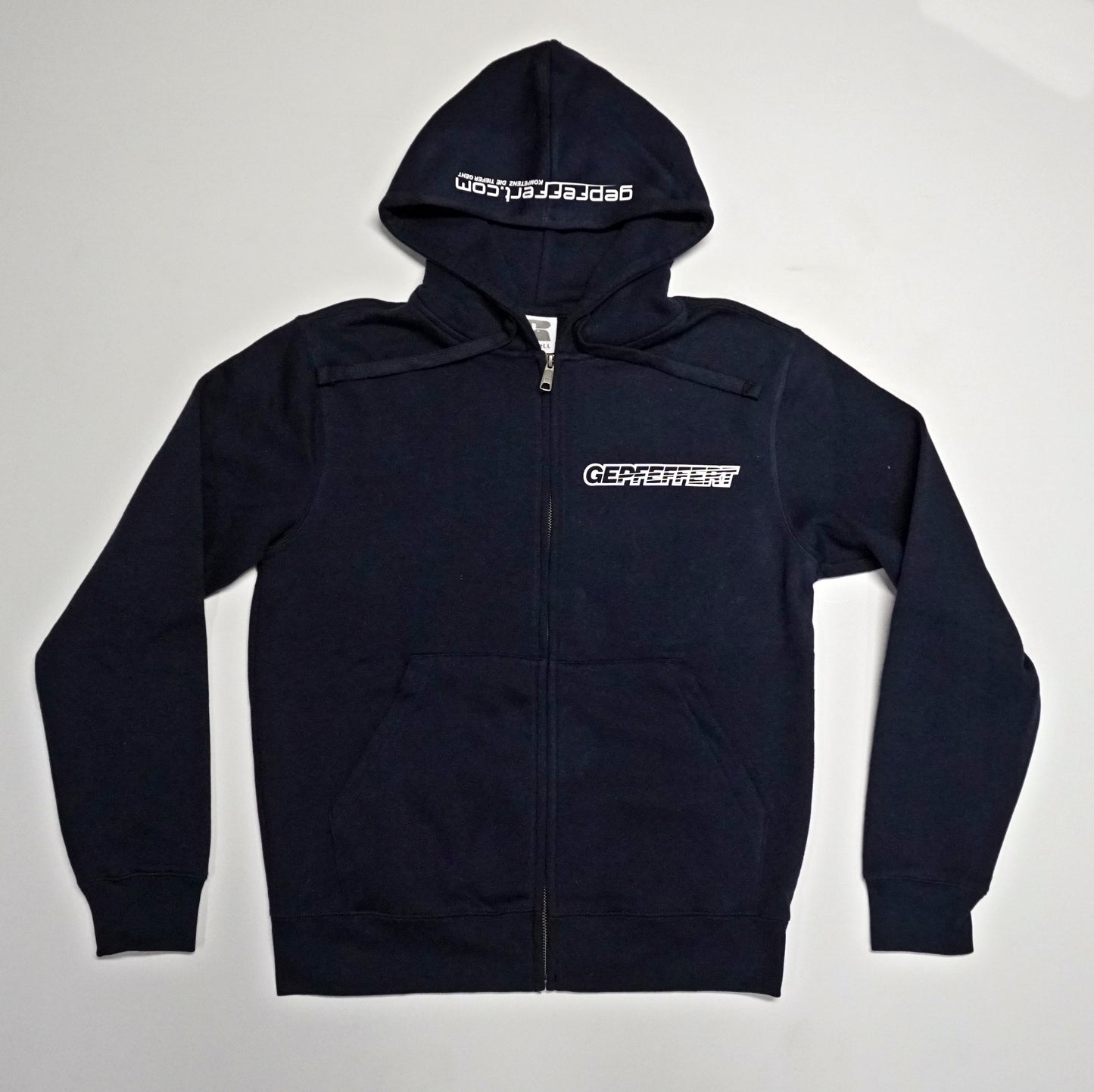 gepfeffert.com® Hoodie-Zipper GRAU/SCHWARZ/PINK - gepfeffert.com